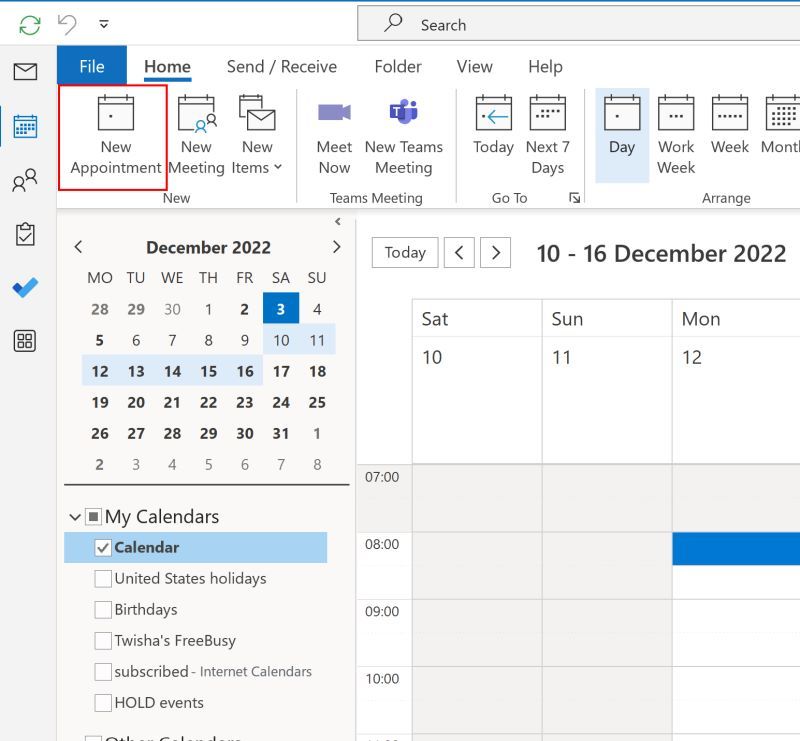 How to block my calendar for holidays?